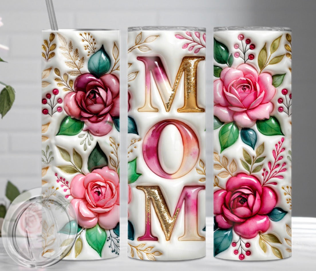 Floral Mom Tumbler Wrap
