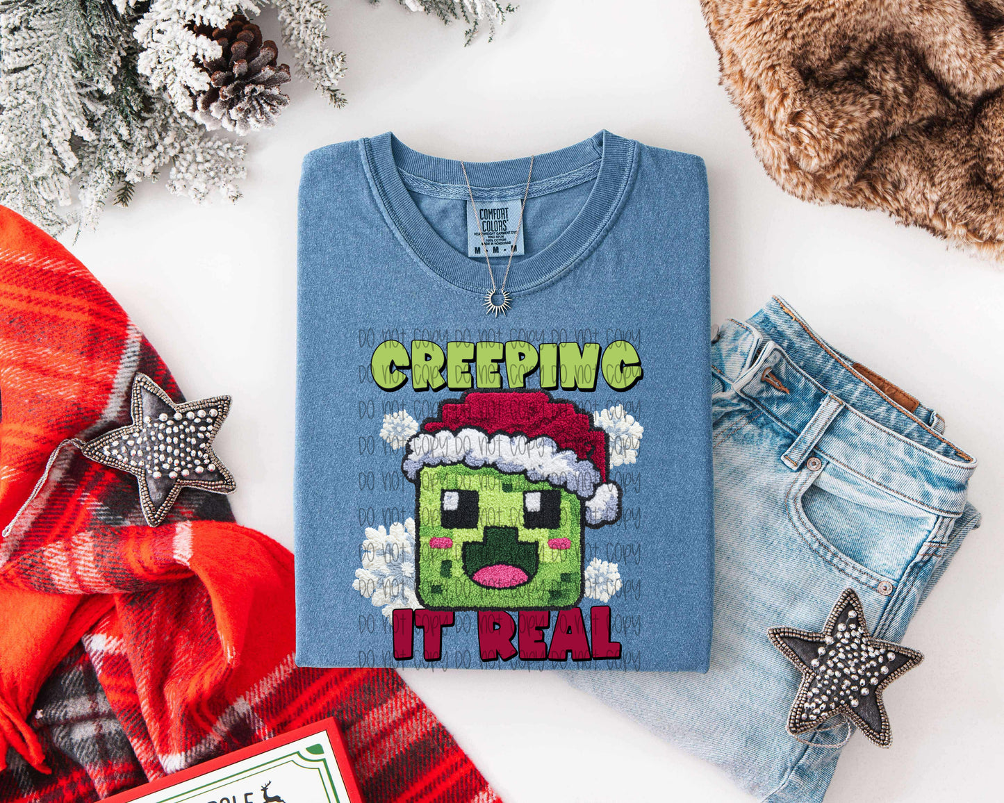 Faux Yarn Creeping It Real DTF Prints