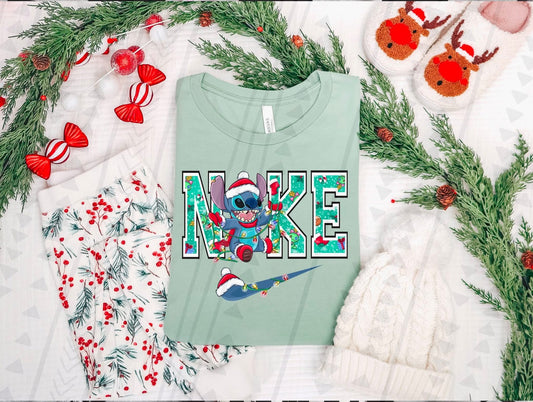 Checkmark Santa Stitch DTF Prints
