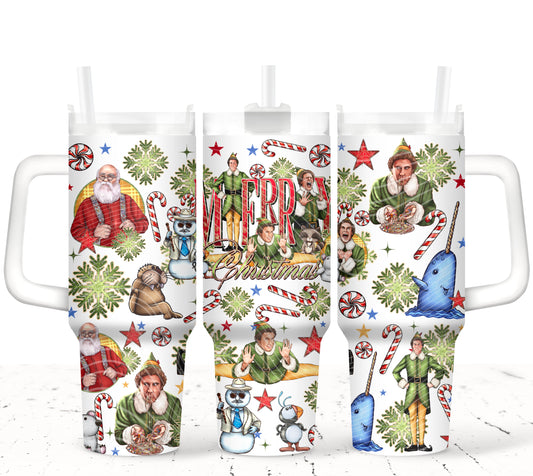 Merry Christmas Elf 40 ozTumbler Prints