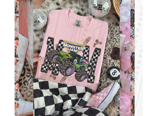 MJ Grave Digger Mom Faux Embroidery DTF Prints