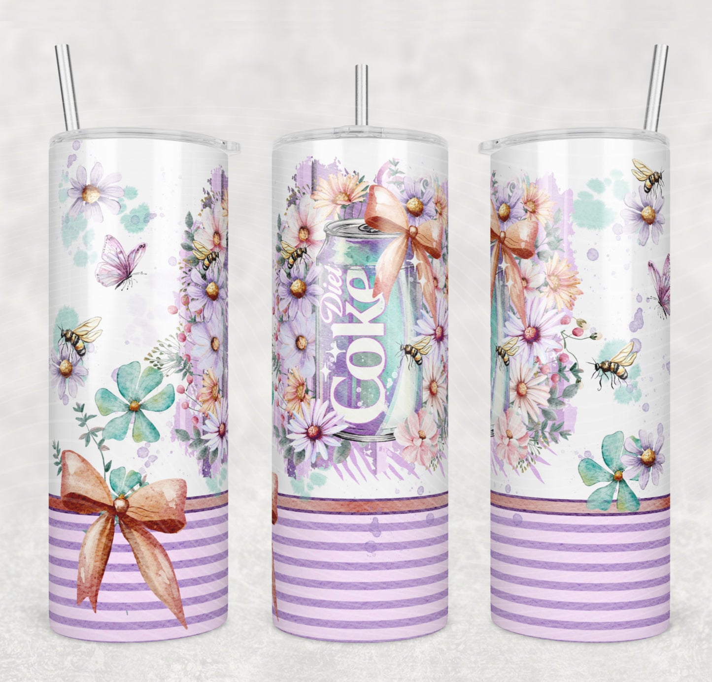 Watercolor Diet Cola Tumbler Wrap