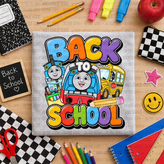 Back To School Thomas DTF Print