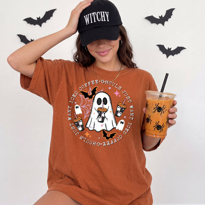 Ghouls Just Want Iced Coffee DTF Print