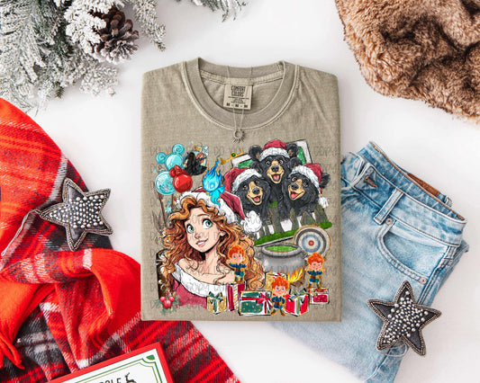 Christmas Princess M Polaroid DTF Print