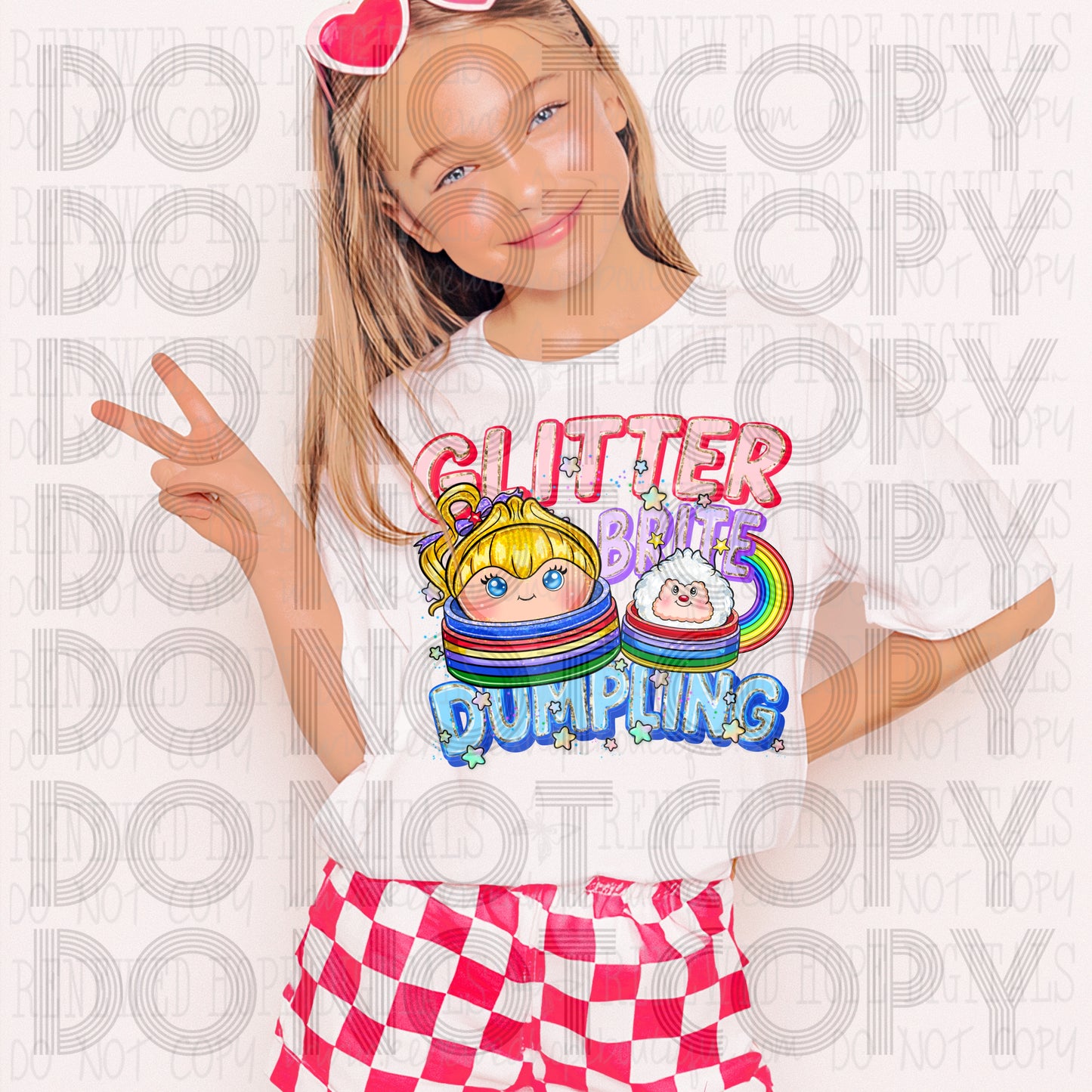 Glitter Brite Dumpling DTF Print