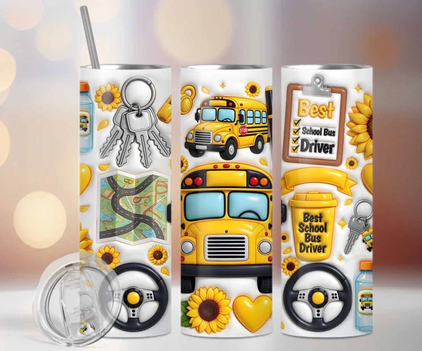 Best School Bus Driver Tumbler Wrap