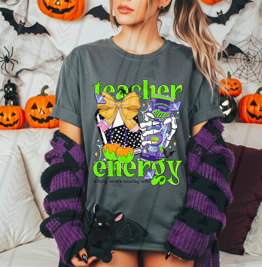 Halloween Teacher Energy DTF Prints