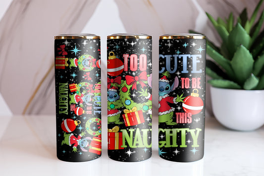 Too Cute To Be This Naughty Tumbler Wrap