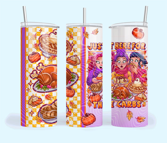 Just Here For The Carbs (Style 2) Tumbler Wrap