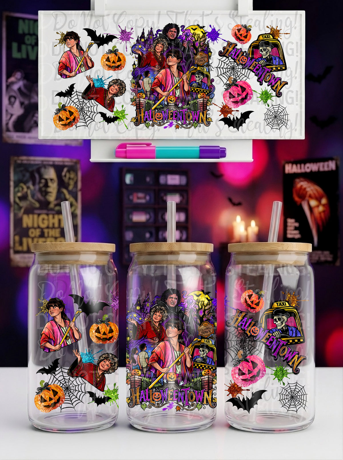 HalloweenTown 16 oz Glass Wrap