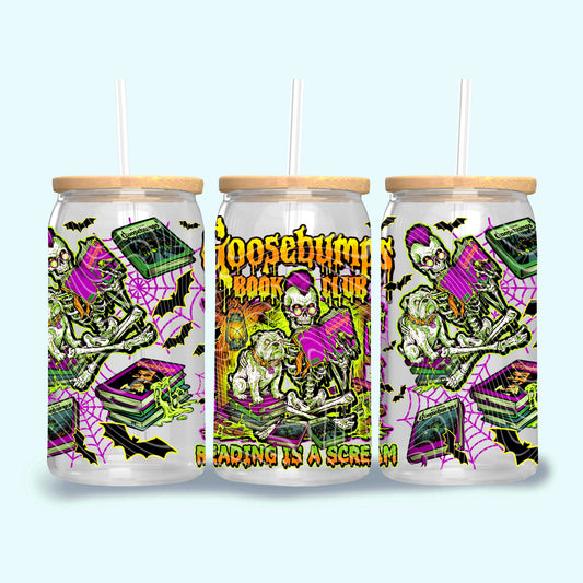 Goosebumps Book Club 16 oz Glass Wrap