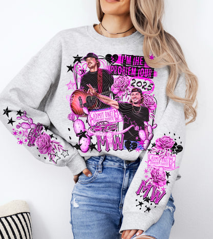 Purple Colors I’m The Problem /Double Sleeve DTF Print