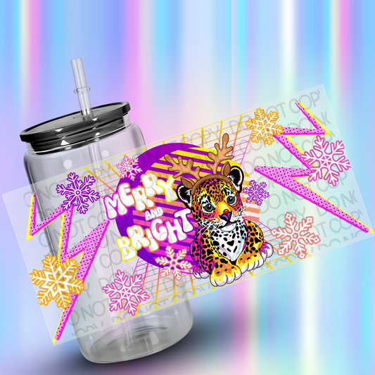 LF Merry And Bright 16 oz Glass Wraps