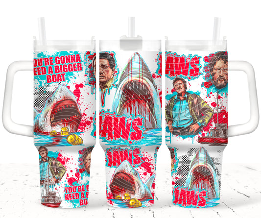 Jaws 40 oz Tumbler Prints
