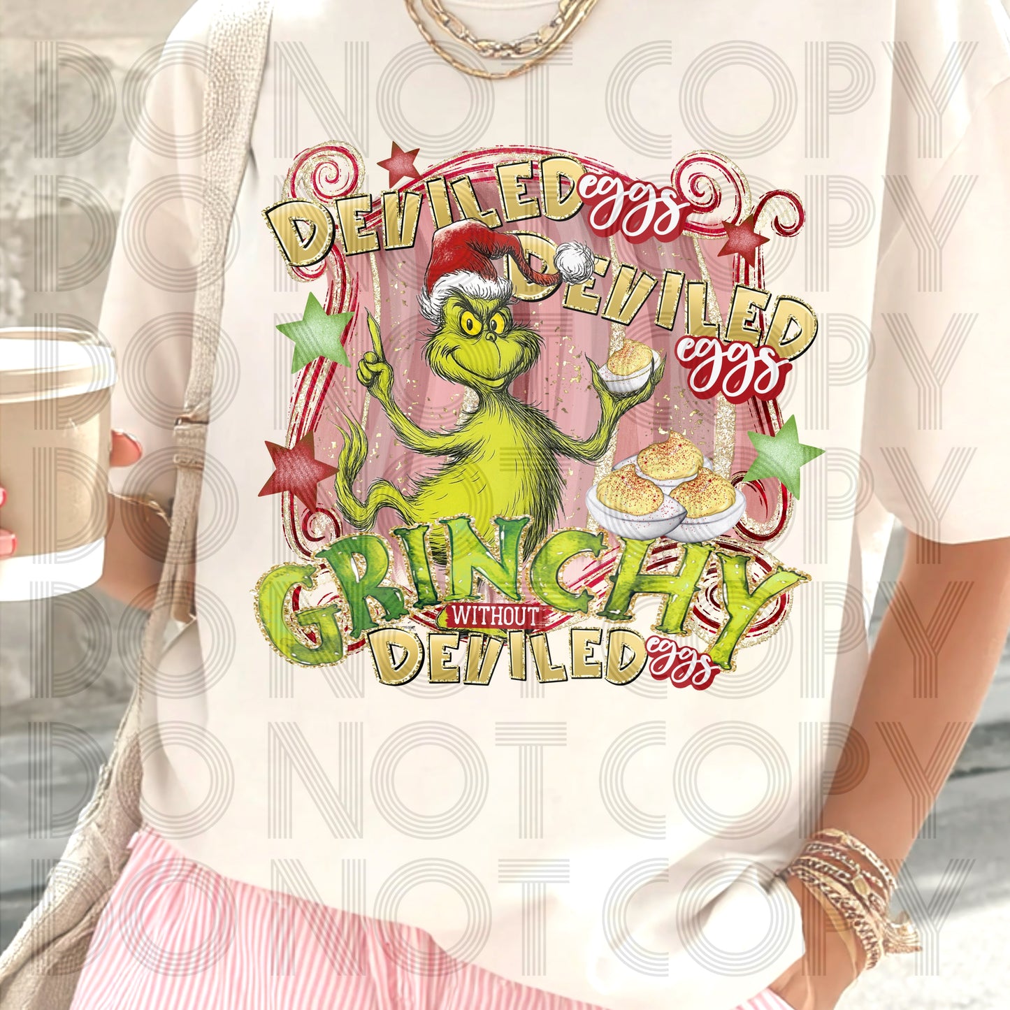 Grinchy Without Deviled Eggs DTF Print