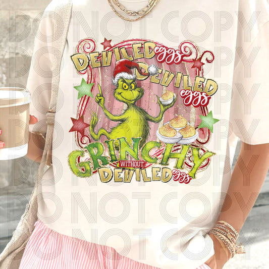 Grinchy Without Deviled Eggs DTF Print
