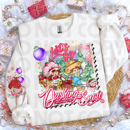 Dashing Through The Snow (Strawberry Girl) DTF Print