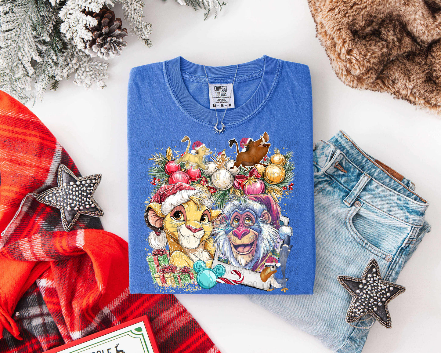 Christmas Lions Polaroid DTF Print