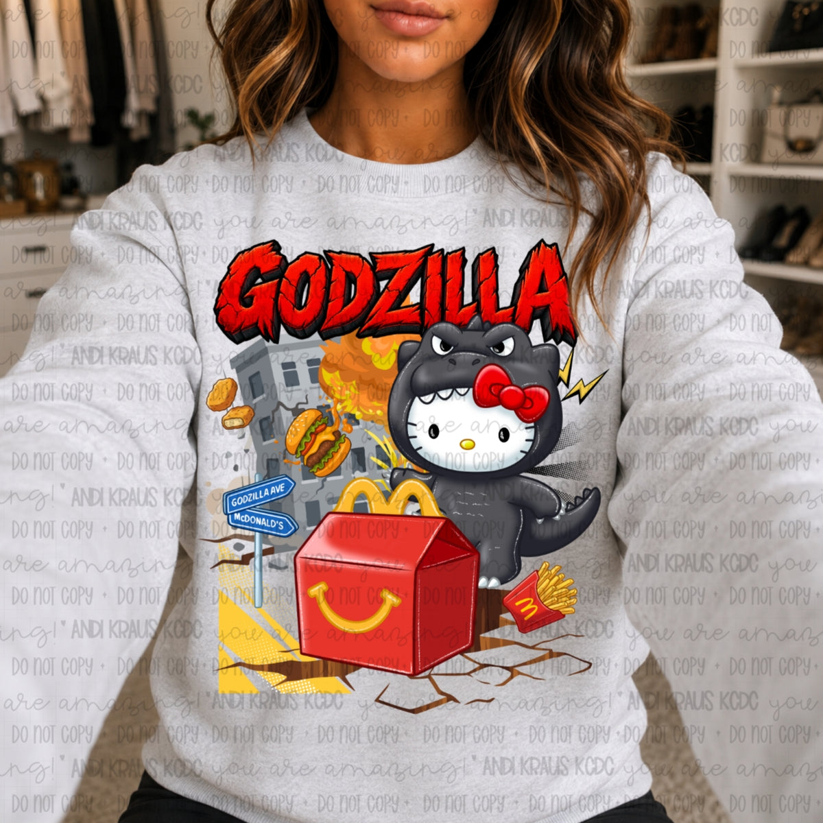 HK Godzilla DTF Print