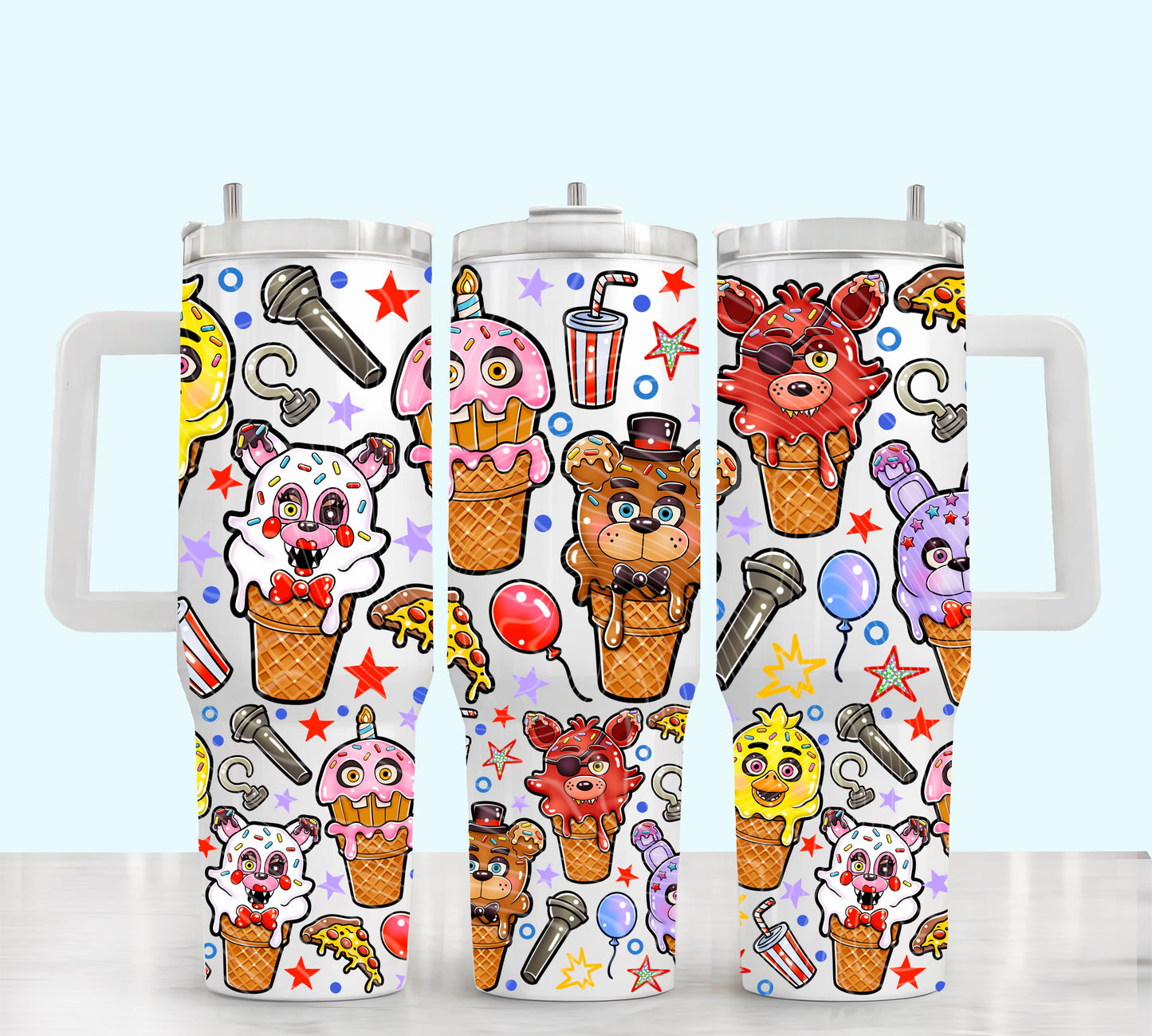 FNAF Ice Cream 40 oz Tumbler Prints