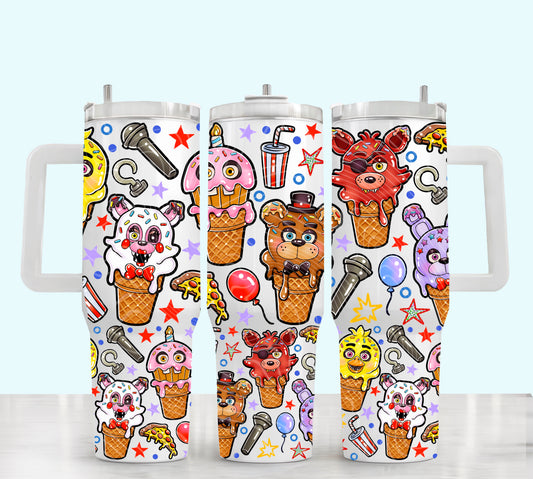 FNAF Ice Cream 40 oz Tumbler Prints