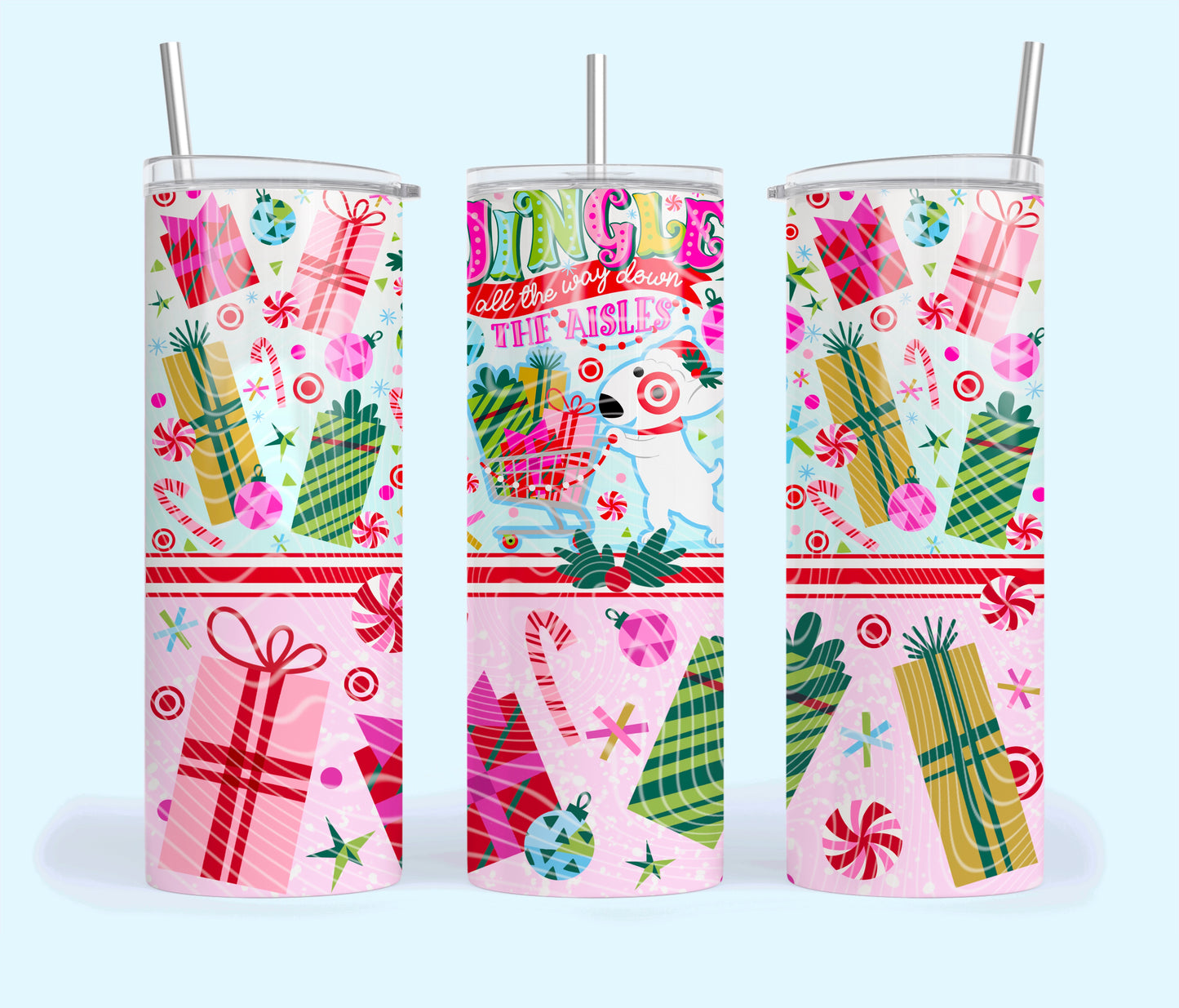Jingle All The Way Down The Aisles Tumbler Wrap