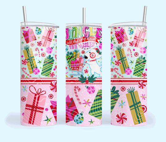 Jingle All The Way Down The Aisles Tumbler Wrap