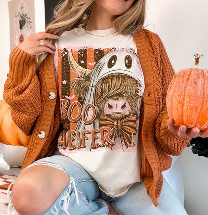 Boo Heifer DTF Print