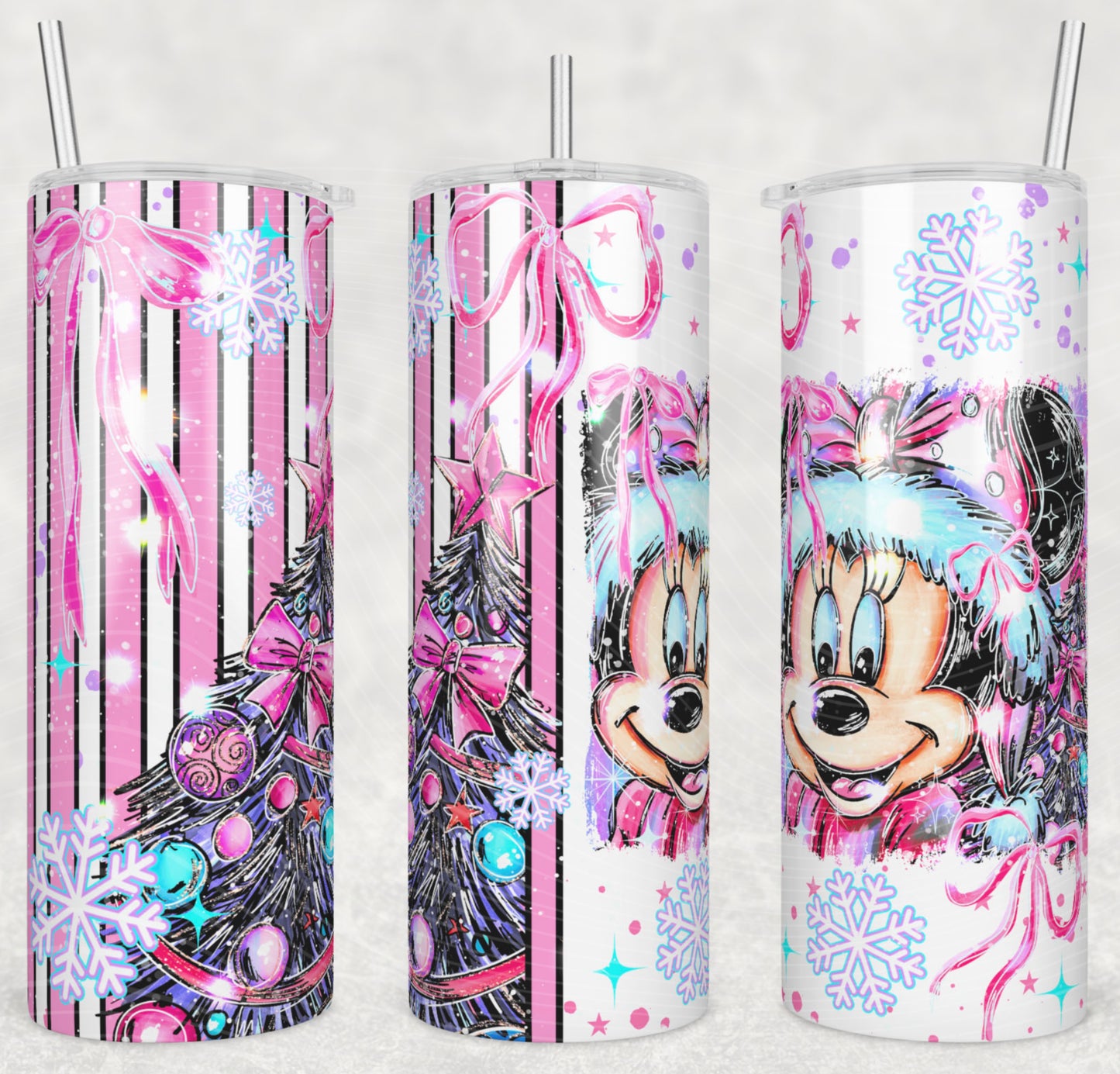 Christmas Mouse Girl Tumbler Wrap