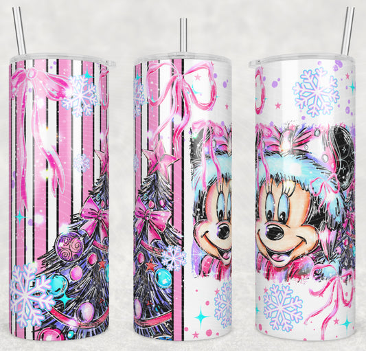 Christmas Mouse Girl Tumbler Wrap