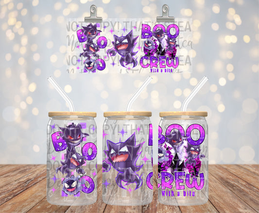 Boo Crew With A Bite 16 oz Glass Wraps