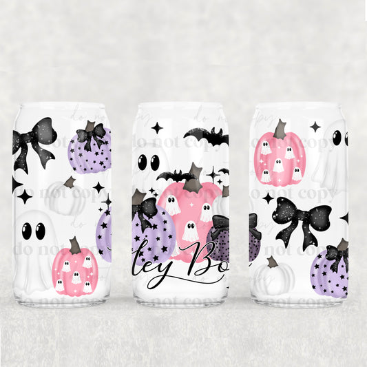 Hey Boo 16 oz Glass Wraps