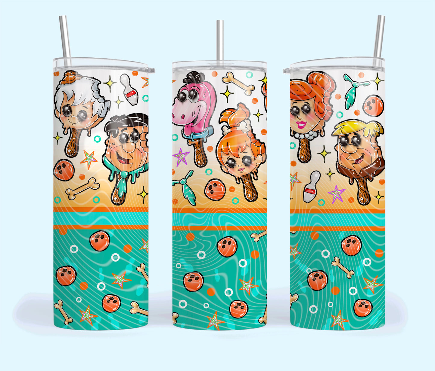 Flinstones Ice Cream Tumbler Wrap
