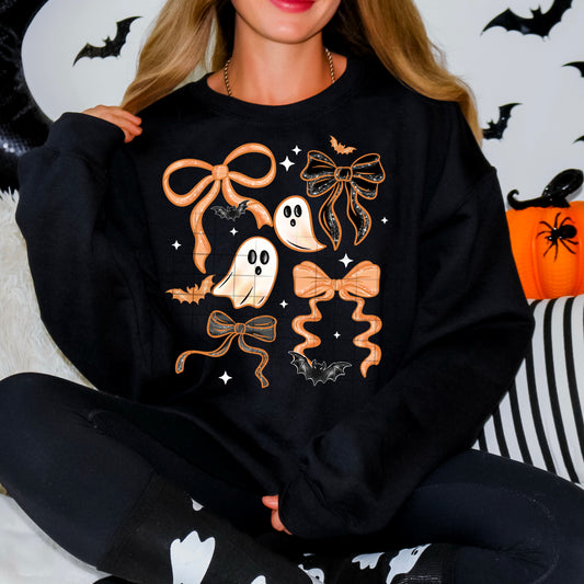 Orange Bows & Ghosties DTF Prints