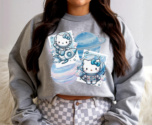 Polaroid Style HK Blue Space DTF Print