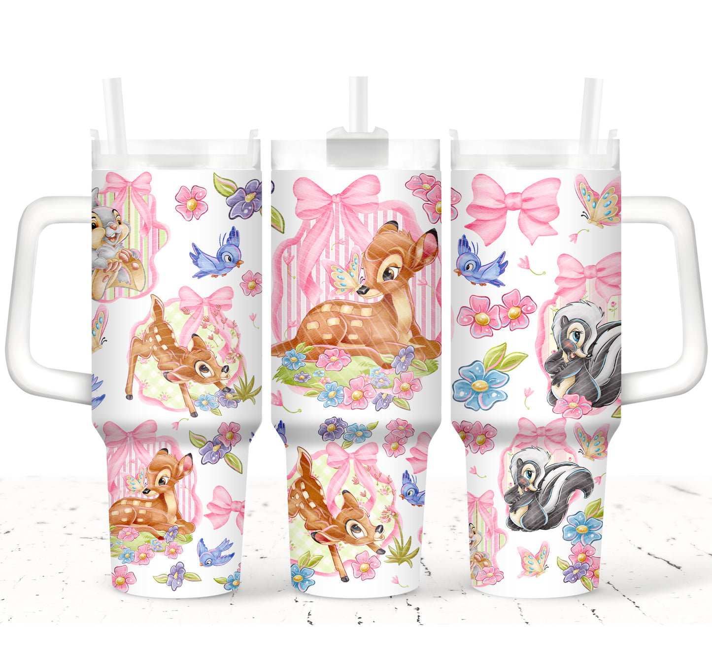 Springtime Bambi 40 oz Tumbler Prints