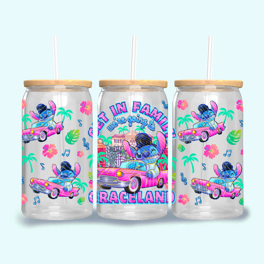 Graceland Stitch 16 oz Glass Can Wraps