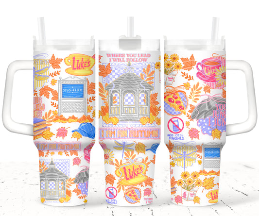 Stars Hollow Collage 40 oz Tumbler Print
