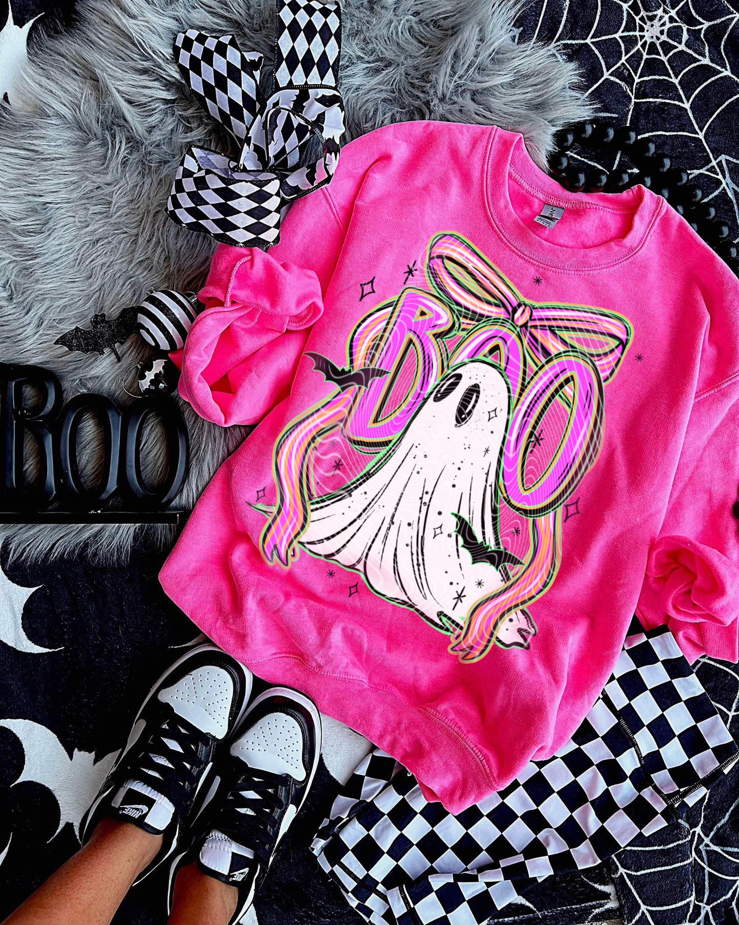 Boo Bow Halloween DTF Prints