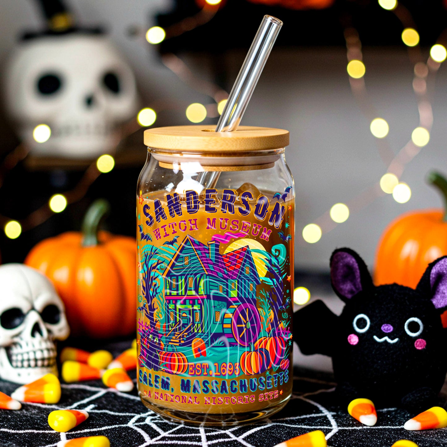 Sanderson Witch Museum 16 oz Glass Wraps