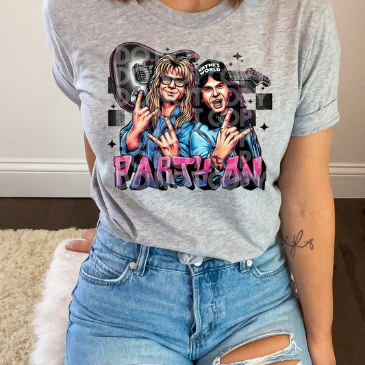 Throwback Party On DTF Print