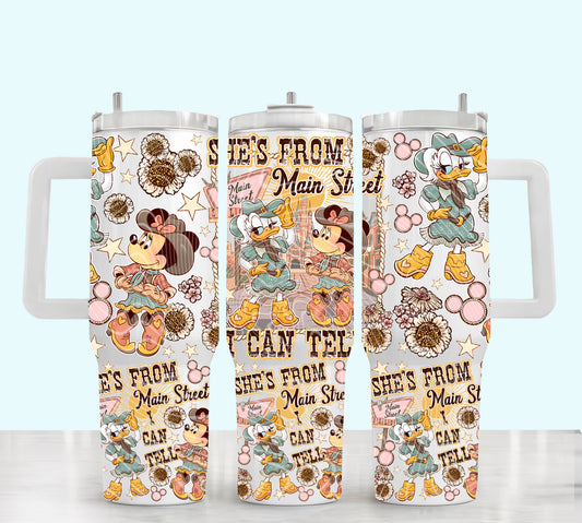 She’s From Main Street I Can Tell 40 oz Tumbler Prints