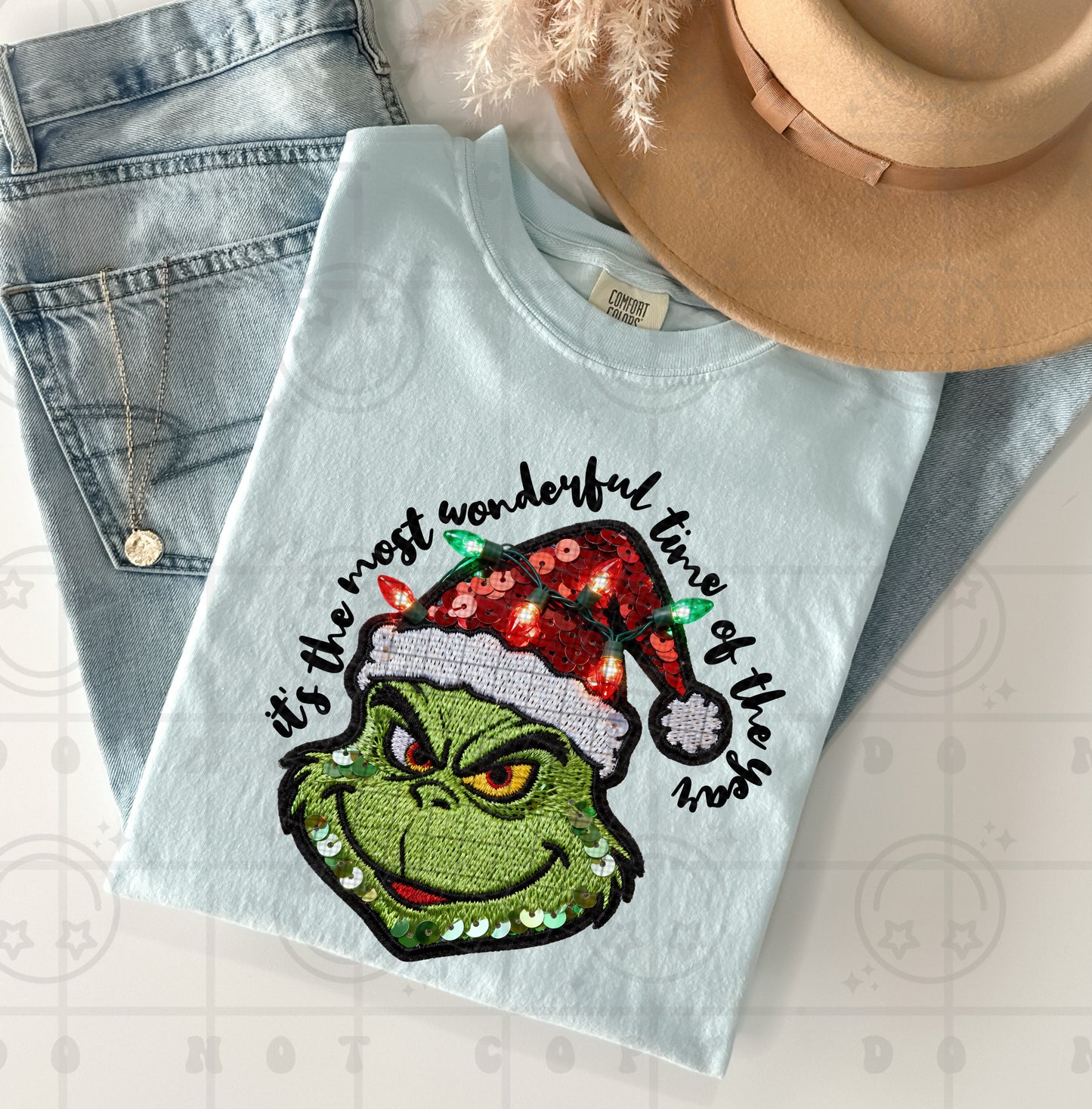 Most Wonderful Time Of The Year (Faux Sequin Embroidery) DTF Prints