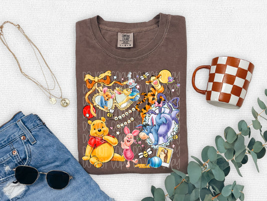 Pooh Friends Locket DTF Print