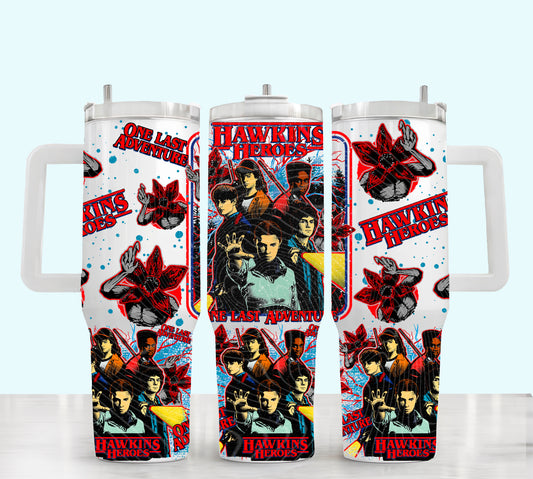 Hawkins Heros 40 oz Tumbler Print