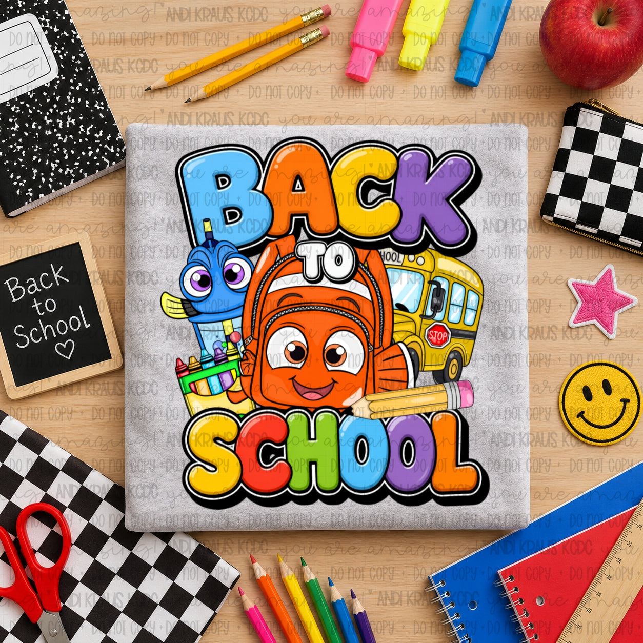 Back To School Nemo DTF Print