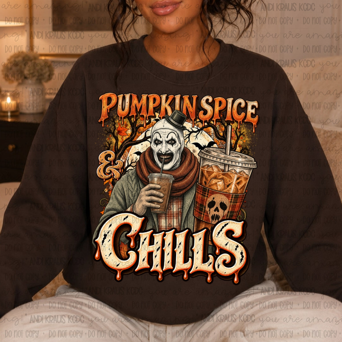 Pumpkin Spice & Chills DTF Print