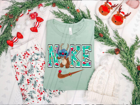 Checkmark Stitch Reindeer DTF Prints