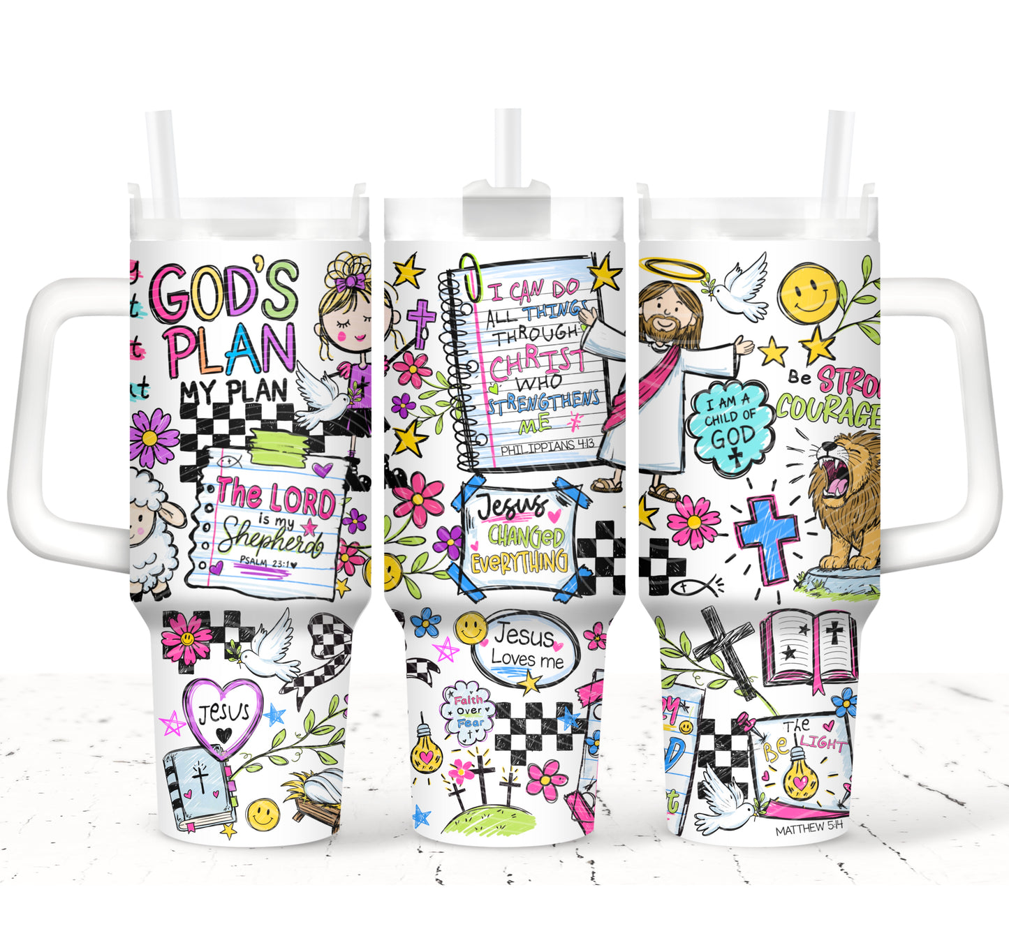 God’s Plan 40 oz Tumbler Prints